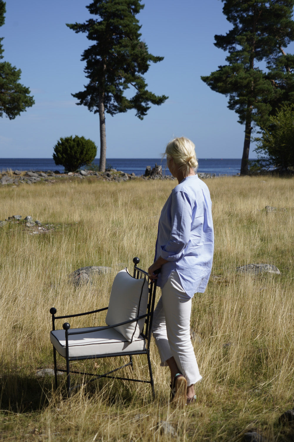 Karmstolen Gränsö Slott - unik design för Gränsö Slott